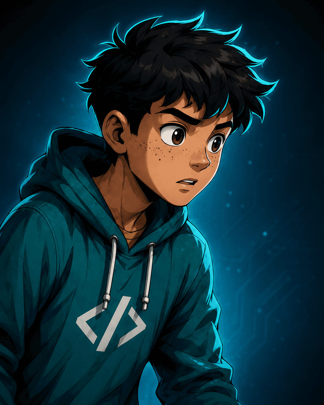 Byte character from the System Core educational comic